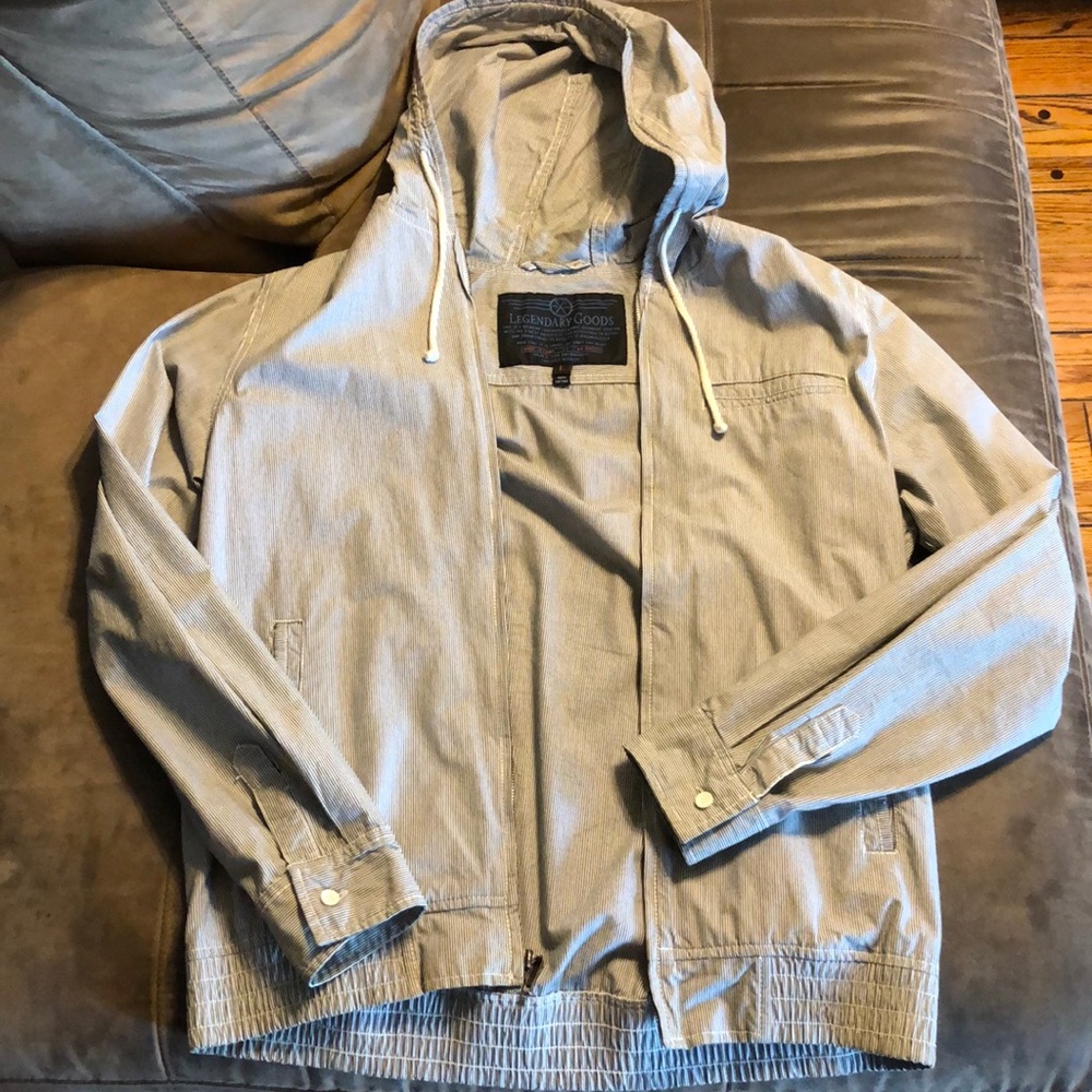Legendary Goods Zip Up PIN STRIPE sz L